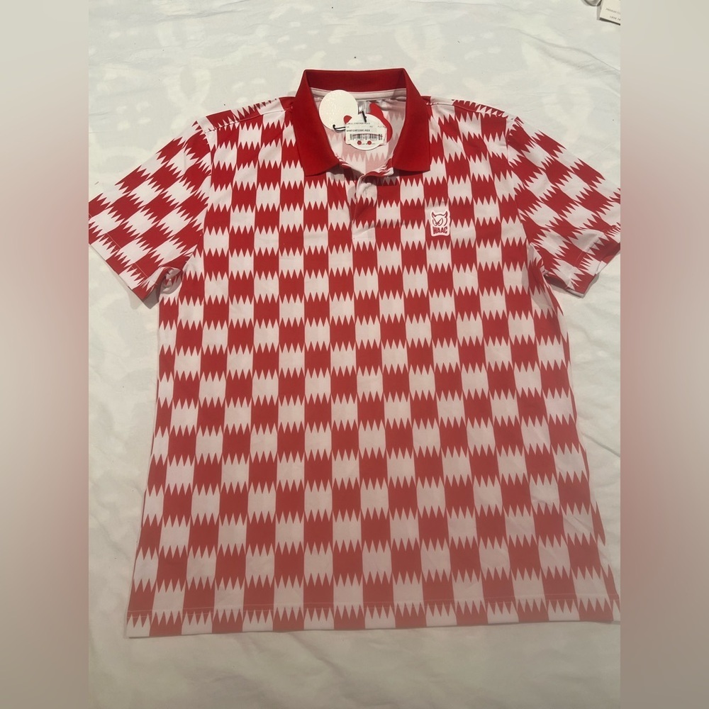 Red and White Polo Shirt Golf Polo Size 2/Large NWT